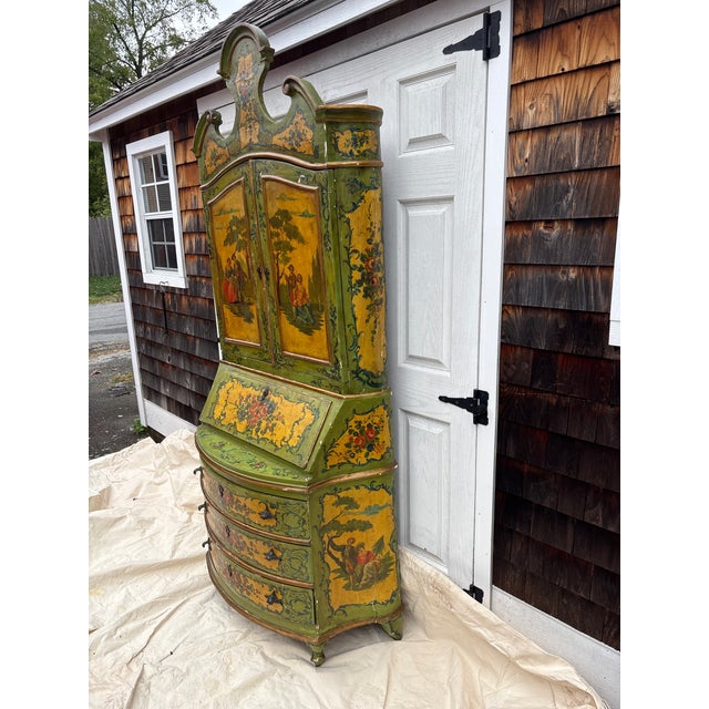 19th Century 19th Century Paint Decorated Venetian Secretary' Bookcase For Sale - Image 5 of 13