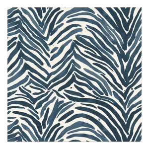 Swatch for Square Ottoman in Blue Washed Zebra