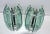 Green Italian Veca Clear & Green Glass Wall Sconces Mid-Century Modern 1970, Pair For Sale - Image 8 of 13