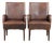 Dining Armchairs in Cowhide Leather, Set of 2 For Sale