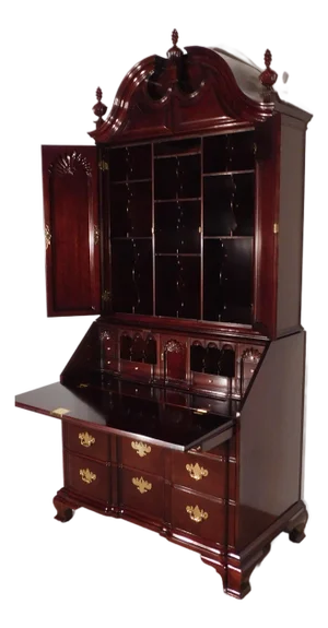 Kindel Winterthur Collection Mahogany Updyke Shell-Carved Goddard Secretary Desk