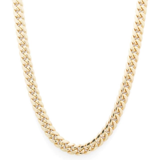 2020s 14 Karat Yellow Gold 84 Gm Link Chain Unisex, 24 Inch, 11mm Wide For Sale - Image 5 of 8