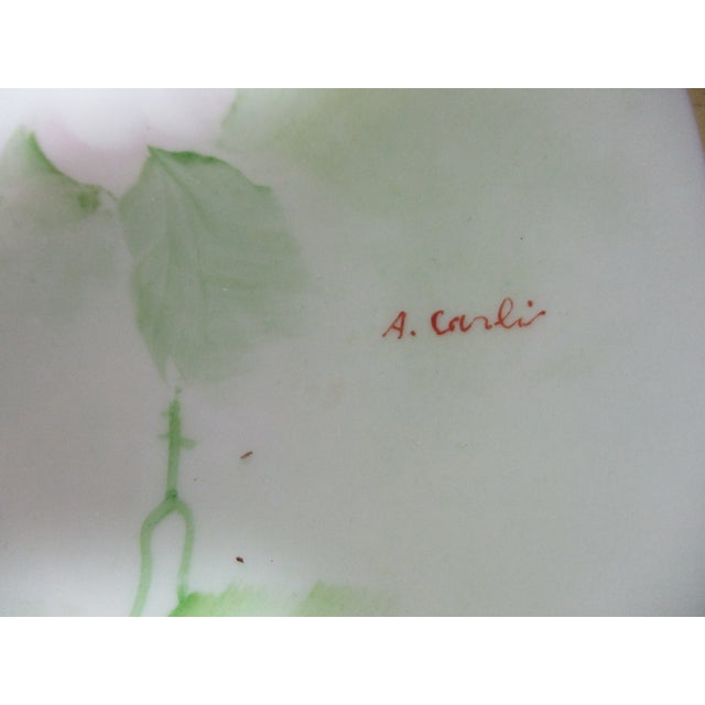 Richard Ginori Vintage Richard Ginori Italian Hand Painted Salad/ Dessert Plates- Set of 4 For Sale - Image 4 of 7