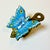 1970s Vintage Boho Chic Hollywood Regency Chippendale Brass & Enamel Butterfly Paper Clip For Sale - Image 4 of 10