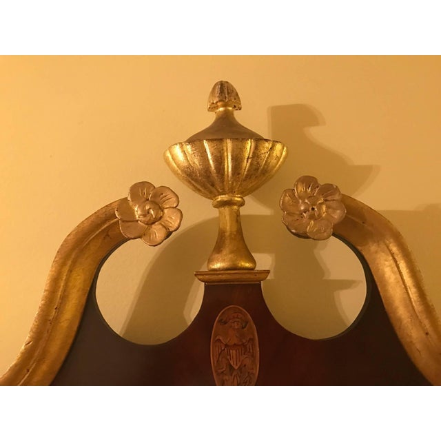 Diminutive Gilt and Mahogany Inlaid Mirror 19th Century For Sale In Philadelphia - Image 6 of 7