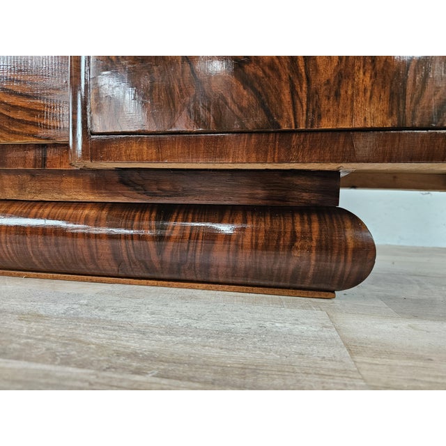 Art Deco Walnut Dressing Table with Mirror, 1940 For Sale - Image 16 of 18