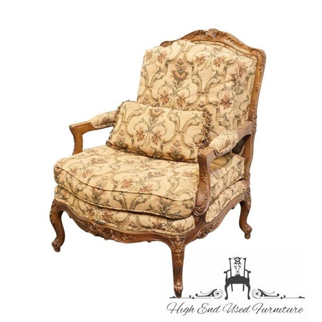 HIGH END Louis XV French Provincial Accent Bergere Arm Chair Believed to be from Sherrill Furniture 41" High 35.5" Wide...