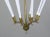Large Bauhaus Lobby Chandelier Circa 1930s - Sculptural curved brass - Takes 8x LED tube bulbs - Original designed to hang...