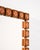 Swedish teak wall mirror with geometric elements and circular copper inserts. Made by Glas & Trä Hovmantorp, 1970s....