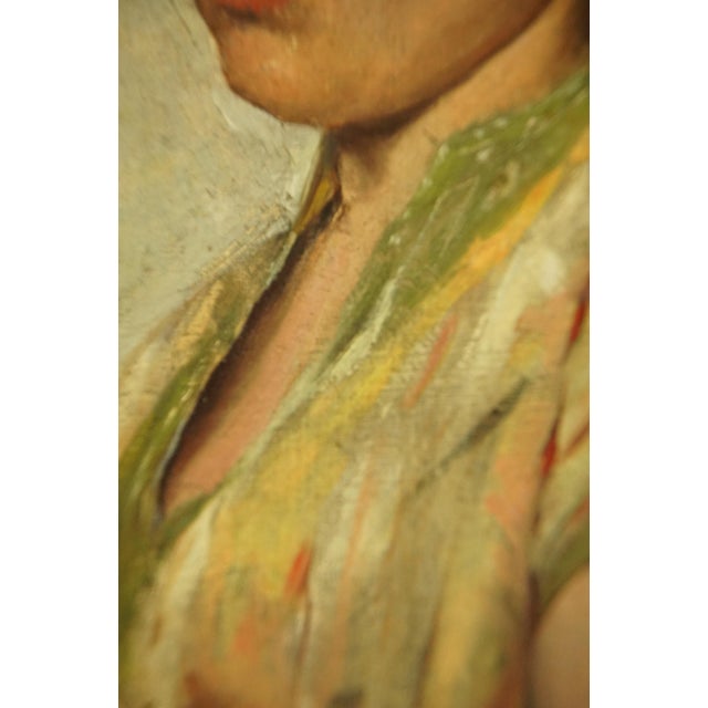 Giovanni Fattori, Portrait of a Woman, 19th Century, Oil Painting on Canvas, Framed For Sale - Image 15 of 18