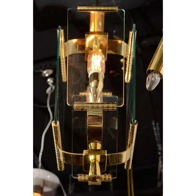 Brass Art Deco Italian Lantern For Sale - Image 8 of 9