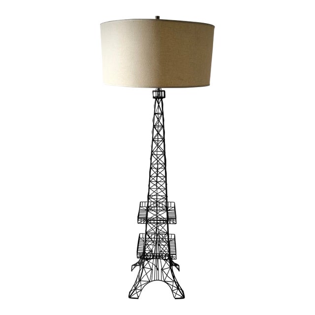 1980s Eiffel Tower Style Metal Floor Lamp For Sale