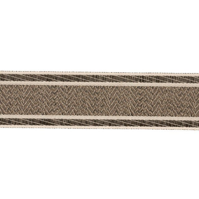 Schumacher Sample - Schumacher Nightfall Skyline Tape Trim In Metallic Brown For Sale - Image 4 of 4