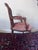 Wood Vintage Chateau d'Ax French Provincial Louis XV Fauteuil Armchair Suede Leather, Cane Back, Wernermeier Industries Inc For Sale - Image 7 of 12