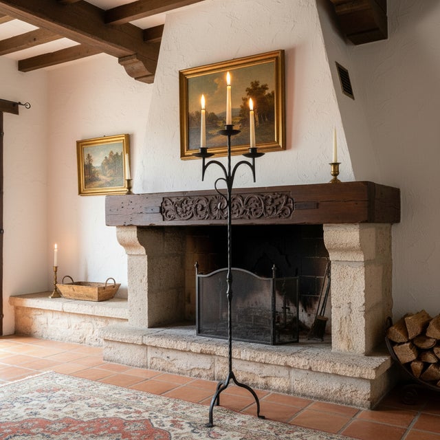 A Pillar of Light and Iron ️ Define your interior with a piece that commands respect. The 132 cm (52 inch) Hand-Forged...