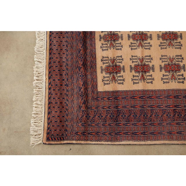 Vintage Turkmen Style Pakistani Wool Rug For Sale - Image 11 of 13