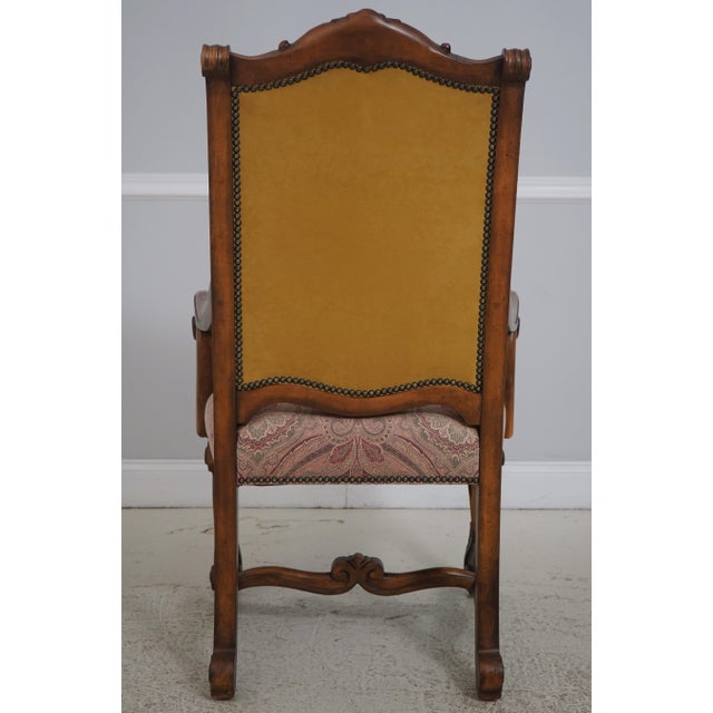 Henredon Set of 8 Henredon Continental Style Upholstered Dining Room Chairs For Sale - Image 4 of 18