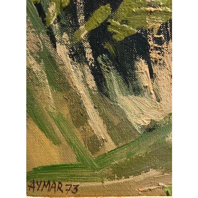Modern Aymar, Path Through Fields, Oil on Canvas, 1973 For Sale - Image 3 of 7