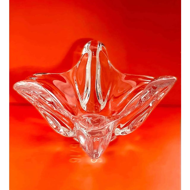 Art Vannes Bowl Crystal French Sculptural Art Glass For Sale - Image 4 of 6
