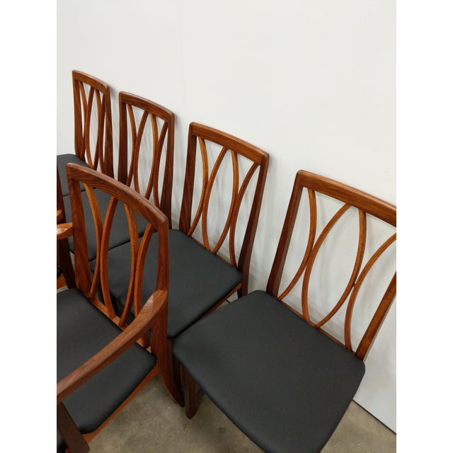 Brown Set of 6 Vintage Mid Century Modern Dining Chairs by G Plan For Sale - Image 8 of 10