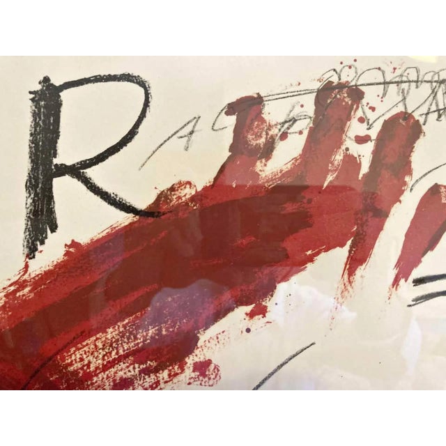 1970s Untitled, 1973 (Antoni Tàpies Modern Signed Litho Print, 63/150) Framed For Sale - Image 5 of 8