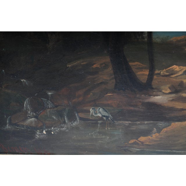 Romantic Artist, River Landscape, 19th Century, Oil Painting, Framed For Sale - Image 9 of 18