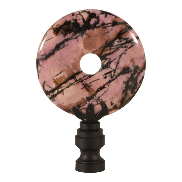 Pink Rhodonite Lamp Finial For Sale