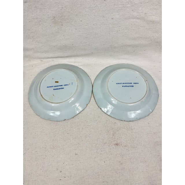 White Two Antique Masons Ironstone China Bowls For Sale - Image 8 of 10