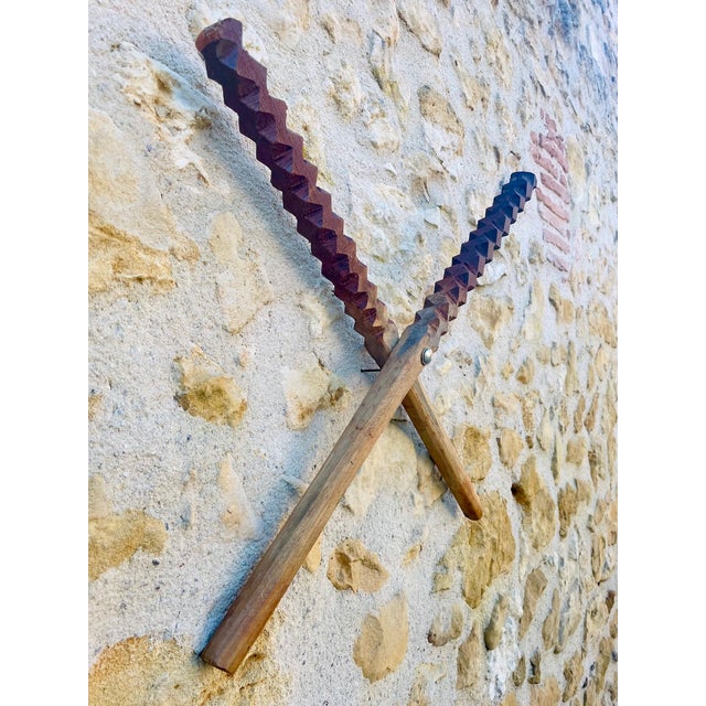 Vintage, antique, french farmhouse tool from the early 20th century. this traditional, handcrafted piece, is made of oak,...