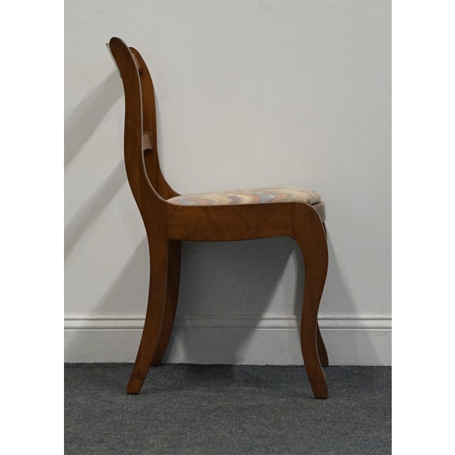 Wood Vintage Antique Solid Mahogany Traditional Sheraton Duncan Phyfe Style Rose Back Dining Side Chair For Sale - Image 7 of 8