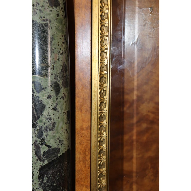 Antique French Empire Style Bronze and Marble Mounted Tall Case Clock For Sale - Image 11 of 15