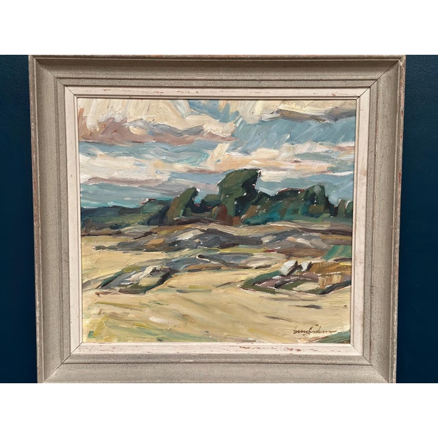 Original Swedish Oil on Canvas – “Mountains Landscape” by Georg Andersson – Signed – Vintage & Framed – 58 × 50 cm (22.8"...