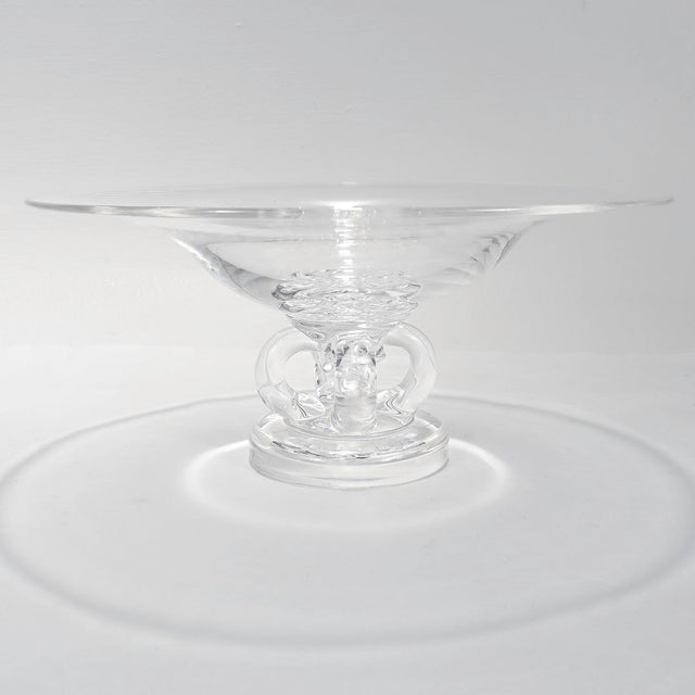 Mid-Century Modern Mid-Century Modern Steuben Glass Pedestal Bowl or Tazza No. 7884 by George Thompson For Sale - Image 3 of 9
