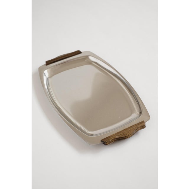 Art Deco Serving Tray in Walnut For Sale - Image 5 of 10