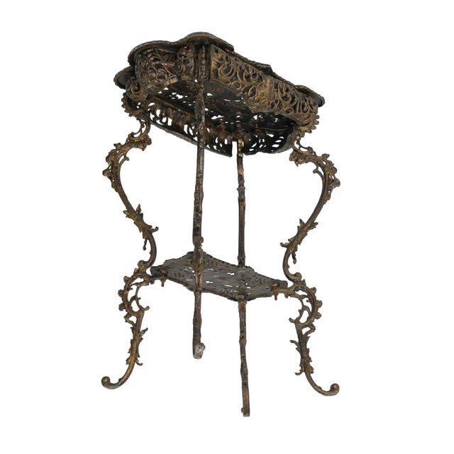 Victorian Cast Aluminum 19th Century Side Table For Sale - Image 3 of 10