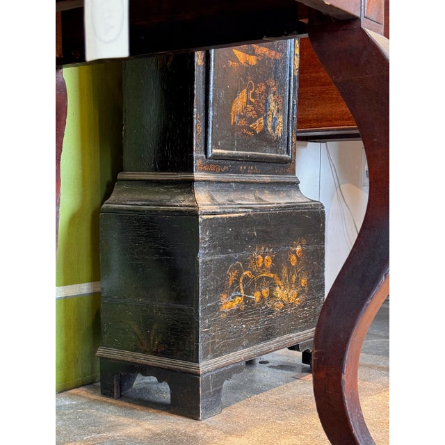 George III Chinoiserie Lacquered Longcase Clock by Joseph Fordham of Braintree For Sale - Image 9 of 10