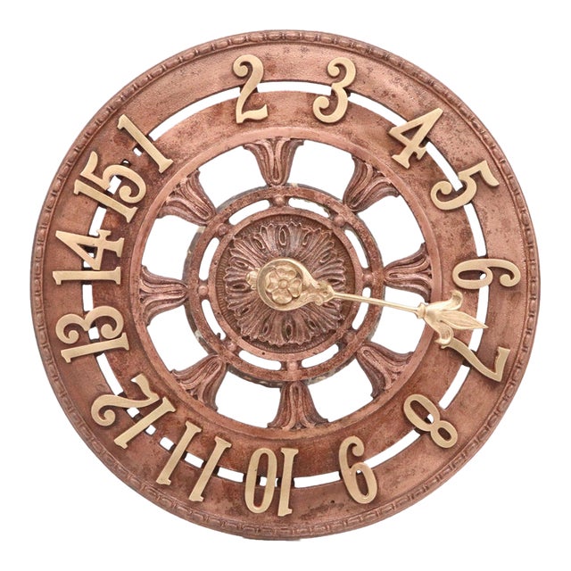 Antique Mechanical Brass Elevator Floor Indicator Dial For Sale