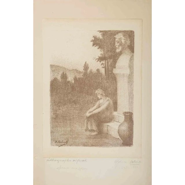 The Arrival of the Angels is an original artwork realized by Alphonse Osbert in the Early 20th Century. Lithograph print....