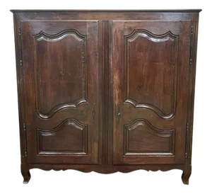 Louis XV Style Armoire in Walnut, 19th Century