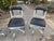 Emeco 1022 Aluminum Leather Navy Semi Upholstered Swivel Chairs Set of 3 For Sale - Image 16 of 18