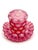 1970s Vintage Fenton Cranberry Opalescent Coin Dot Top Hat Vase With Ruffled Rim For Sale - Image 5 of 9