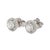 Modern Unisex 18k White Gold Gia 1.21ctw Round Brilliant Cut Diamond Halo Stud Earrings, A Pair For Sale - Image 3 of 10