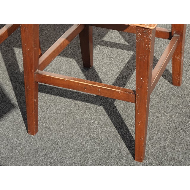 Pair Designer French Country Burnt Orange Bar Stools ...