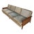 1960s Mid Century Modern Caned Walnut Velvet Long Sofa for Reupholstery 101" For Sale - Image 15 of 16