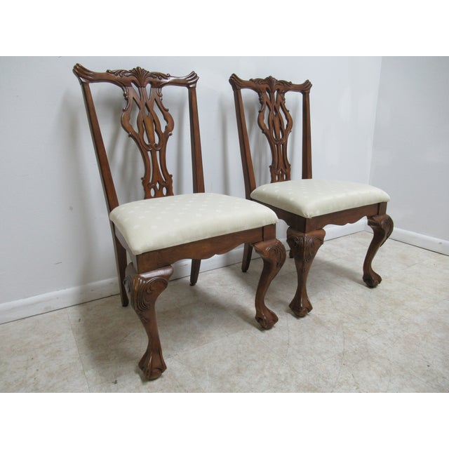 Thomasville Chippendale Ball Claw Dining Room Side Chairs a