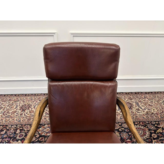 English Chesterfield Office Chair in Burgundy For Sale - Image 5 of 8