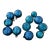 Vintage Blue Mercury Glass Christmas Ornaments- 12 Ornaments For Sale