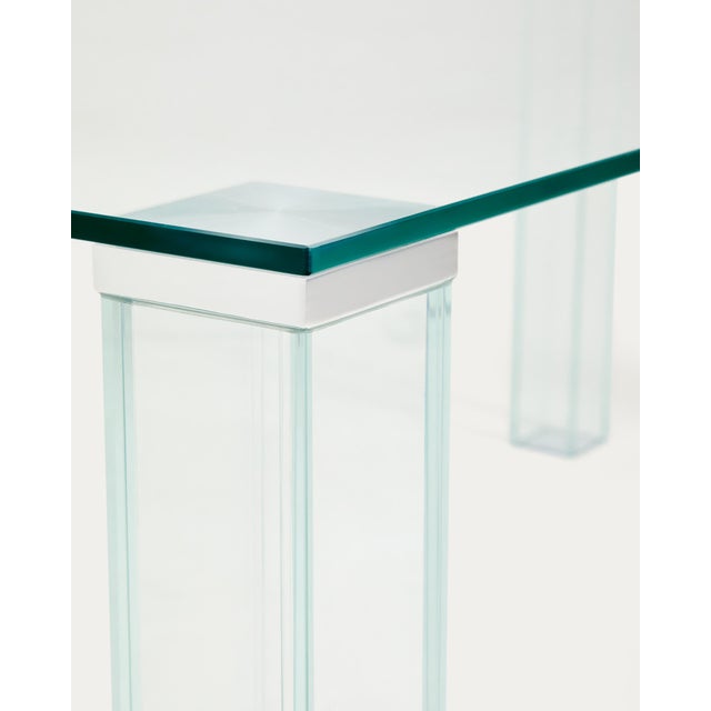 Metal Contemporary Glass Table, 2000s For Sale - Image 7 of 8
