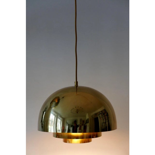 German Brass Pendant Lamp from Vereinigte Werkstätten Collection, 1960s For Sale - Image 12 of 17