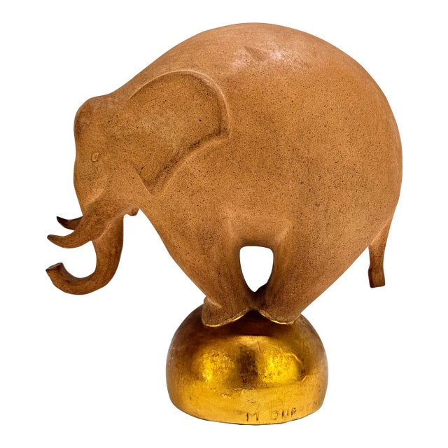Maurice Dufrêne (1876–1955), French Art Deco "Balancing Elephant" Sculpture For Sale